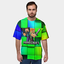 Футболка оверсайз мужская MINECRAFT, цвет: 3D-принт — фото 2