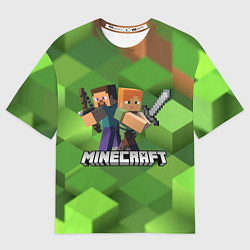 Футболка оверсайз мужская MINECRAFT, цвет: 3D-принт