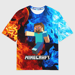 Футболка оверсайз мужская MINECRAFT, цвет: 3D-принт