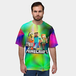 Футболка оверсайз мужская MINECRAFT, цвет: 3D-принт — фото 2