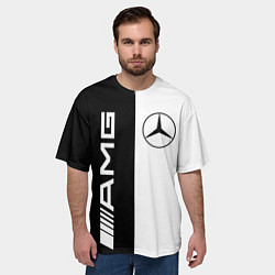Футболка оверсайз мужская MERCEDES AMG, цвет: 3D-принт — фото 2