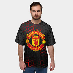 Футболка оверсайз мужская МАНЧЕСТЕР ЮНАЙТЕД, цвет: 3D-принт — фото 2