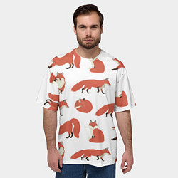 Футболка оверсайз мужская Лисий хвост, цвет: 3D-принт — фото 2