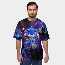Футболка оверсайз мужская SONIC, цвет: 3D-принт — фото 2