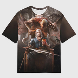 Мужская футболка оверсайз КРОВЬ И ВЕДЬМАК