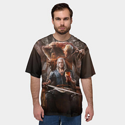 Футболка оверсайз мужская КРОВЬ И ВЕДЬМАК, цвет: 3D-принт — фото 2