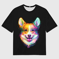 Мужская футболка оверсайз Корги