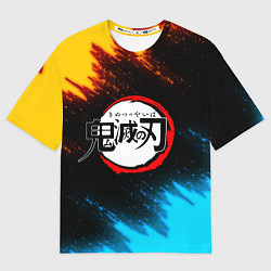 Футболка оверсайз мужская KIMETSU NO YAIBA, цвет: 3D-принт
