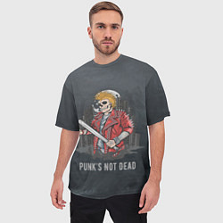 Футболка оверсайз мужская Punk??s Not Dead, цвет: 3D-принт — фото 2