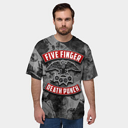 Футболка оверсайз мужская Five Finger Death Punch, цвет: 3D-принт — фото 2