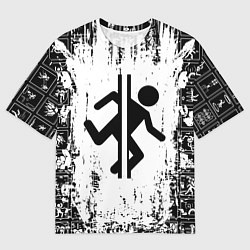 Футболка оверсайз мужская PORTAL, цвет: 3D-принт