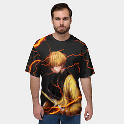 Футболка оверсайз мужская KIMETSU NO YAIBA, цвет: 3D-принт — фото 2