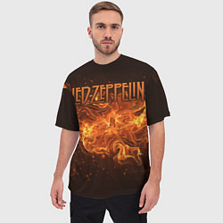 Футболка оверсайз мужская Led Zeppelin, цвет: 3D-принт — фото 2