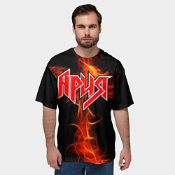 Футболка оверсайз мужская Ария, цвет: 3D-принт — фото 2