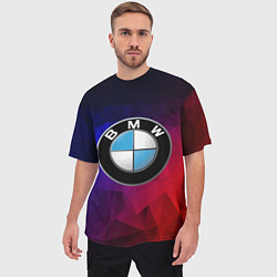 Футболка оверсайз мужская BMW NEON, цвет: 3D-принт — фото 2