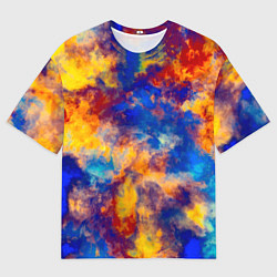 Мужская футболка оверсайз Огненно-синий полутон