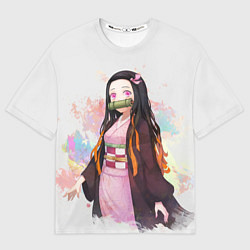 Футболка оверсайз мужская KIMETSU NO YAIBA, цвет: 3D-принт