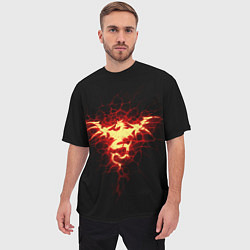 Футболка оверсайз мужская Огненный Дракон, цвет: 3D-принт — фото 2