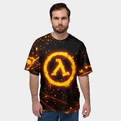 Футболка оверсайз мужская HALF-LIFE, цвет: 3D-принт — фото 2