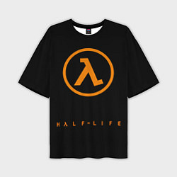 Футболка оверсайз мужская Half-life orange logo, цвет: 3D-принт