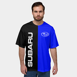 Футболка оверсайз мужская SUBARU, цвет: 3D-принт — фото 2