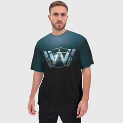 Футболка оверсайз мужская Westworld Logo, цвет: 3D-принт — фото 2