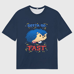 Футболка оверсайз мужская СОНИК, цвет: 3D-принт