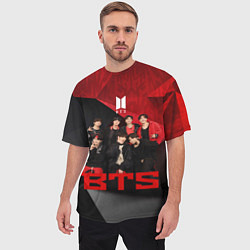 Футболка оверсайз мужская BTS, цвет: 3D-принт — фото 2