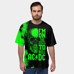 Футболка оверсайз мужская I'm on the highway to hell ACDC, цвет: 3D-принт — фото 2