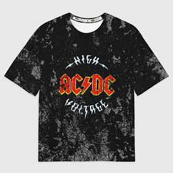 Футболка оверсайз мужская ACDC, цвет: 3D-принт