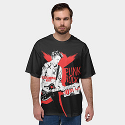 Футболка оверсайз мужская Punk-rock, цвет: 3D-принт — фото 2