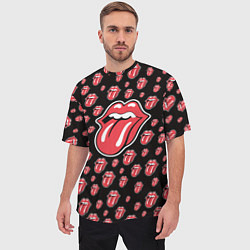 Футболка оверсайз мужская Rolling stones, цвет: 3D-принт — фото 2