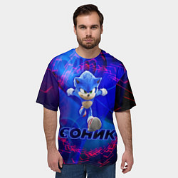 Футболка оверсайз мужская СОНИК, цвет: 3D-принт — фото 2