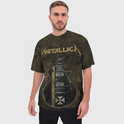 Футболка оверсайз мужская Metallica, цвет: 3D-принт — фото 2