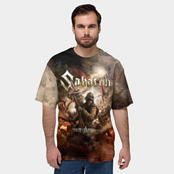 Футболка оверсайз мужская Sabaton, цвет: 3D-принт — фото 2