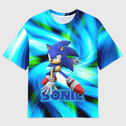 Футболка оверсайз мужская Sonic, цвет: 3D-принт