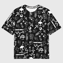 Мужская футболка оверсайз Minecraft pattern