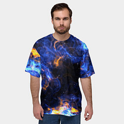 Футболка оверсайз мужская Космос, цвет: 3D-принт — фото 2