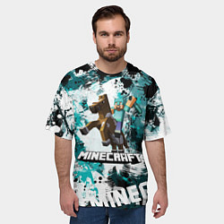 Футболка оверсайз мужская Minecraft Майнкрафт, цвет: 3D-принт — фото 2