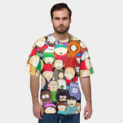 Футболка оверсайз мужская South Park персонажи, цвет: 3D-принт — фото 2