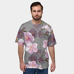 Футболка оверсайз мужская САКУРА, цвет: 3D-принт — фото 2