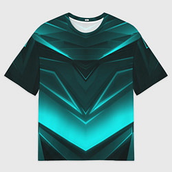 Мужская футболка оверсайз NEON GEOMETRY STRIPES