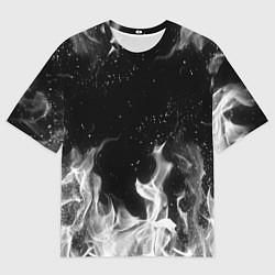 Футболка оверсайз мужская БЕЛЫЙ ОГОНЬ, цвет: 3D-принт