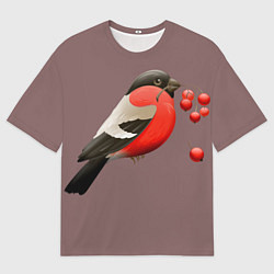 Мужская футболка оверсайз Снегирь