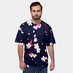 Футболка оверсайз мужская Сакура, цвет: 3D-принт — фото 2