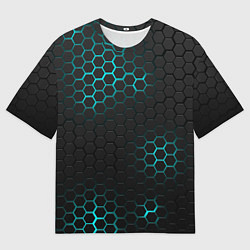 Мужская футболка оверсайз СТАЛЬНАЯ НЕОНОВАЯ БРОНЯ