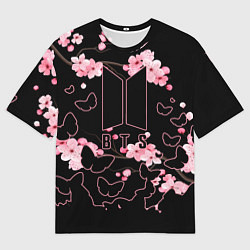 Футболка оверсайз мужская BTS, цвет: 3D-принт