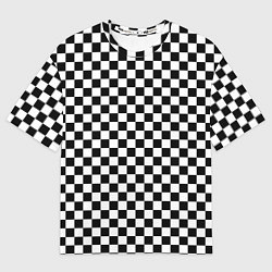 Футболка оверсайз мужская Шахматка мелкая, цвет: 3D-принт
