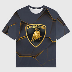 Футболка оверсайз мужская Lamborghini, цвет: 3D-принт