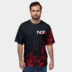 Футболка оверсайз мужская MASS EFFECT N7, цвет: 3D-принт — фото 2